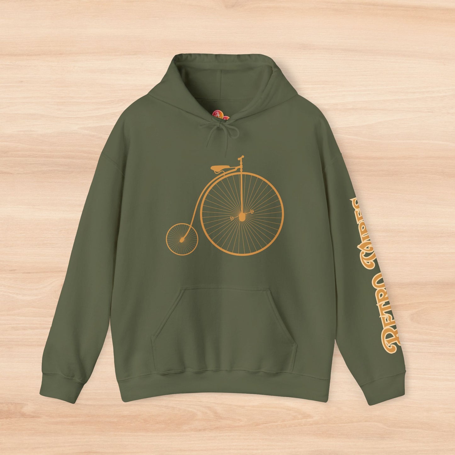 Biking Print Hooded Sweatshirt - Unisex Heavy Blend - Mountain Biker Gift