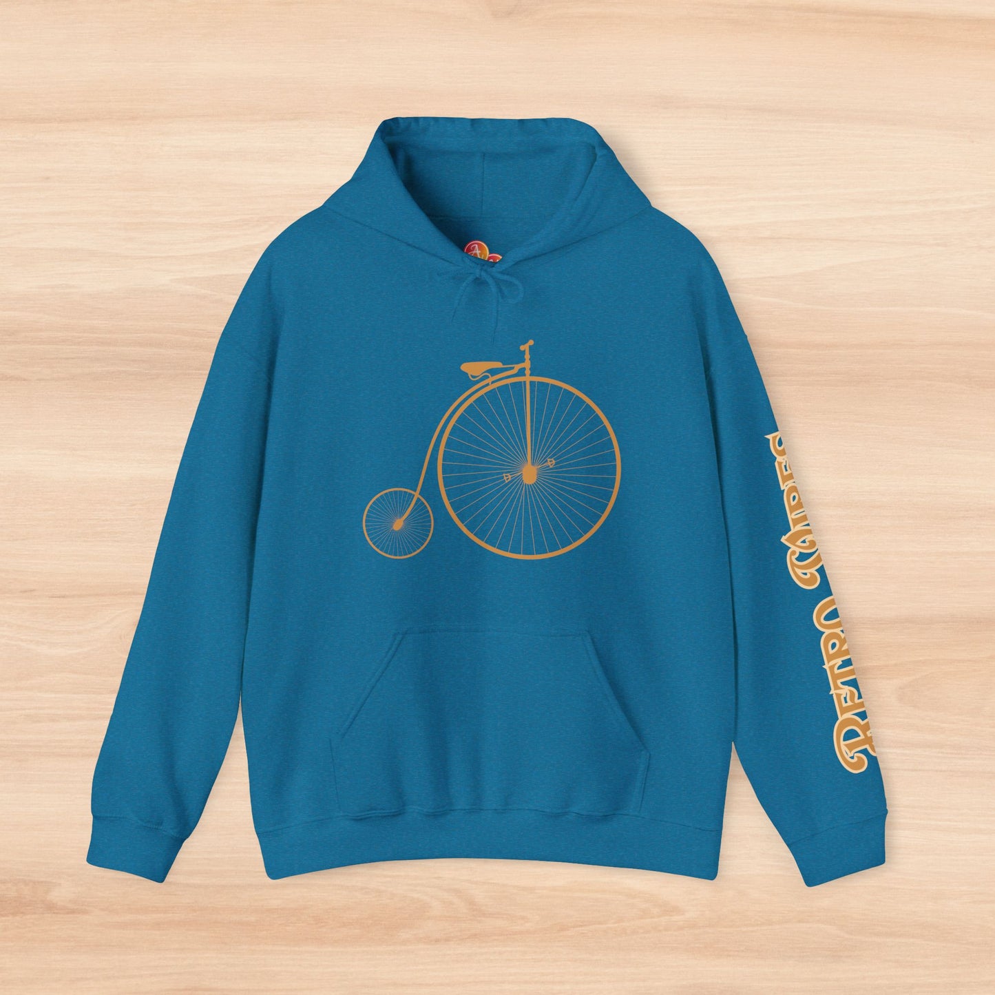 Biking Print Hooded Sweatshirt - Unisex Heavy Blend - Mountain Biker Gift