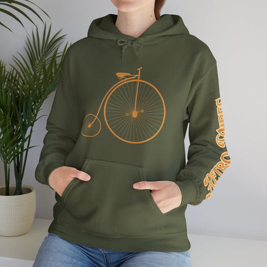 Biking Print Hooded Sweatshirt - Unisex Heavy Blend - Mountain Biker Gift