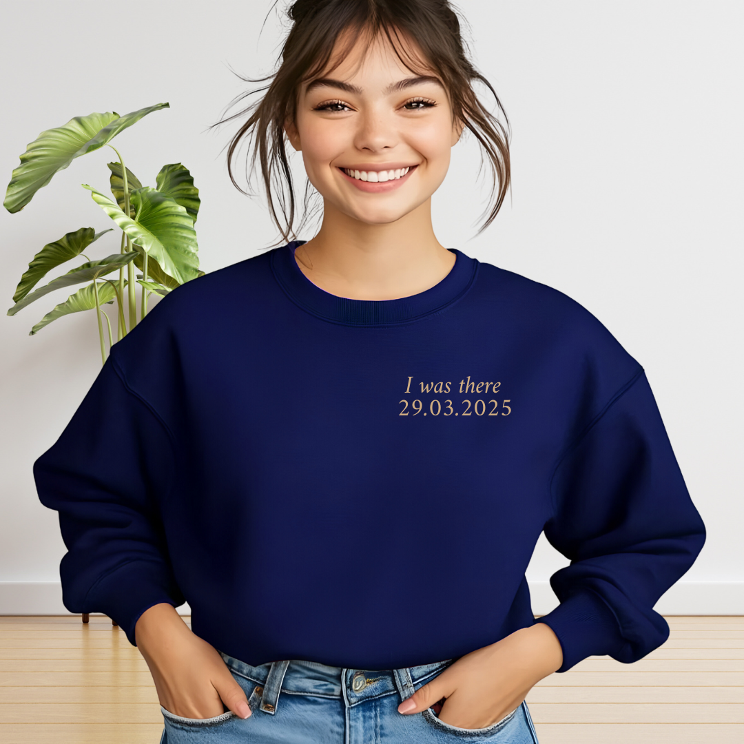 I Was There 29.03.2025 Sweatshirt 🌘✨ Celestial Boho Apparel for Solar Eclipse Chasers